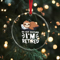 Funny Retirement Gifts Crystal Glass Ornament Do Not Disturb Im Retired Sloth