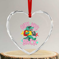 Funny Retro Alligator First Day of School Heart Crystal Glass Ornament Guess Who is Back Cute Kids Gift