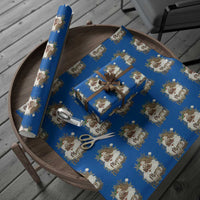 Funny Retro Black Santa Merry Christmas Leopard Wrapping Paper Roll - Wonder Print Shop