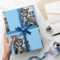 Funny Road Trip Cat Selfie with Highway 66 Wrapping Paper Roll Centennial 1926-2026 Historic Highway Humor