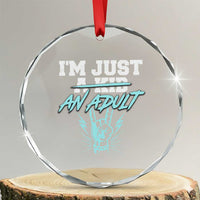 Funny Rock N Roll Lover Crystal Glass Ornament I Am Just A Kid Adulthood Saying TS11