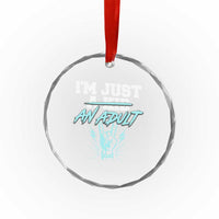 Funny Rock N Roll Lover Crystal Glass Ornament I Am Just A Kid Adulthood Saying TS11