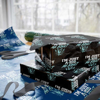 Funny Rock N Roll Lover Wrapping Paper Roll I Am Just A Kid Adulthood Saying - Wonder Print Shop