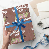 Funny Sagging But Still Gagging Wrapping Paper Roll Sarcastic Frog Humor - Wonder Print Shop