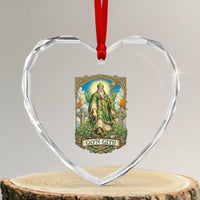 Funny Saint Patrick Go'n Git Snake Heart Crystal Glass Ornament St Patricks Day