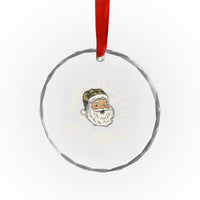 Funny Santa Camo Christmas Crystal Glass Ornament Radicalized By Basic Decency TS14