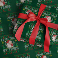 Funny Santa Christmas Wrapping Paper Roll I Saw That 67 Times - Wonder Print Shop