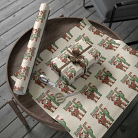 Funny Santa Cowboy Wrapping Paper Roll Wrangling Christmas Cheer - Wonder Print Shop