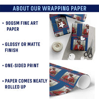 Funny Santa Diddy Christmas Wrapping Paper Roll I Won't Be Home For Xmas - Wonder Print Shop