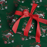 Funny Santa Favorite Hot Mess Wrapping Paper Roll Christmas Drinking Cocktail Lover - Wonder Print Shop