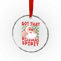 Funny Santa Rizz Xmas Crystal Glass Ornament Got That Rizzmas Spirit Retro Groovy TS02