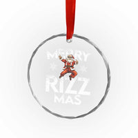 Funny Santa Rizz Xmas Crystal Glass Ornament Merry Rizz Mas Cool TS02