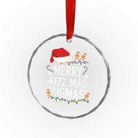 Funny Santa Rizz Xmas Crystal Glass Ornament Merry Rizzmas Sigmas TS02