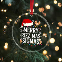 Funny Santa Rizz Xmas Crystal Glass Ornament Merry Rizzmas Sigmas TS02