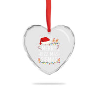 Funny Santa Rizz Xmas Heart Crystal Glass Ornament Merry Rizzmas Sigmas - Wonder Print Shop