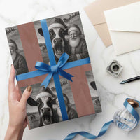 Funny Santa Selfie with Cow Xmas Wrapping Paper Roll - Wonder Print Shop