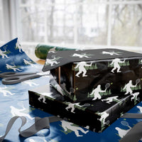Funny Sasquatch Tennis Player Wrapping Paper Roll Folklore Cryptid Gift - Wonder Print Shop