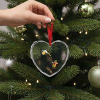 Funny Sausage Waiting For Beer Heart Crystal Glass Ornament Oktoberfest Gift