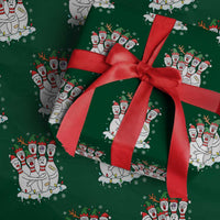 Funny Scared Cartoon Christmas Bowling Pins Wrapping Paper Roll - Wonder Print Shop