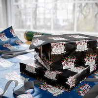 Funny Scared Cartoon Christmas Bowling Pins Wrapping Paper Roll - Wonder Print Shop