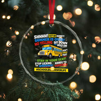 Funny School Bus Driver Life Crystal Glass Ornament Back to School Teacher Kids