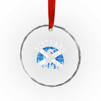 Funny Scotland Unicorn Scottish Flag Saltire Crystal Glass Ornament - Wonder Print Shop