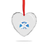 Funny Scotland Unicorn Scottish Flag Saltire Heart Crystal Glass Ornament - Wonder Print Shop