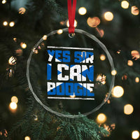 Funny Scottish Anthem Fan Saltire Flag Crystal Glass Ornament Yes Sir I Can Boogie Sports Style Scotland Football Supporters