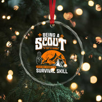 Funny Scout Crystal Glass Ornament Being A Scout Is Not A Hobby Survival Skill Adventure TS02