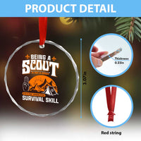 Funny Scout Crystal Glass Ornament Being A Scout Is Not A Hobby Survival Skill Adventure TS02