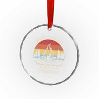 Funny Scout Crystal Glass Ornament Once A Scout Always A Pyromaniac Adventure Retro - Wonder Print Shop