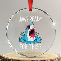 Funny Shark Lover Crystal Glass Ornament Are Jaw Ready For This Ocean Wildlife - Wonder Print Shop
