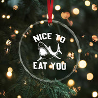 Funny Shark Lover Crystal Glass Ornament Nice To Eat You TS02