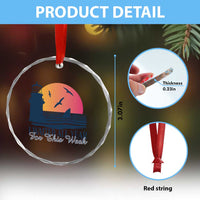 Funny Shark Lover Week Crystal Glass Ornament I Waited All Year For This Week - Wonder Print Shop