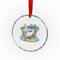 Funny Shark Lover Week Crystal Glass Ornament Week Guess What Week It Is Summer Beach TS02
