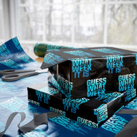 Funny Shark Lover Week Wrapping Paper Roll Guess What Week It Is Blue Ocean - Wonder Print Shop