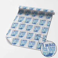 Funny Shark Lover Week Wrapping Paper Roll I Wait All Year For This Week Ocean - Wonder Print Shop