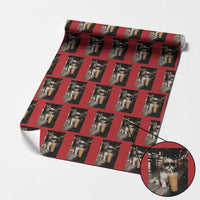 Funny Shih Tzu Drinking Iced Coffee Wrapping Paper Roll Vintage Dog Lover