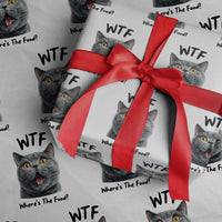 Funny Shocked British Shorthair Cat Wrapping Paper Roll Where Is The Food