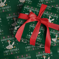 Funny Silly Goose Christmas Wrapping Paper Roll Overstimulated But Festive - Wonder Print Shop