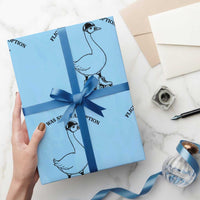 Funny Silly Goose Roller Skater Wrapping Paper Roll Flight Was Never An Option