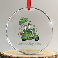 Funny Silly Irish Goose Crystal Glass Ornament Off To Commit Irish Foolery