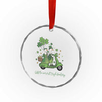 Funny Silly Irish Goose Crystal Glass Ornament Off To Commit Irish Foolery