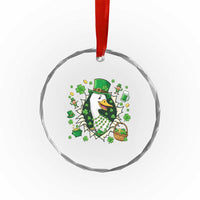 Funny Silly Irish Goose Crystal Glass Ornament St Patricks Day Celebration