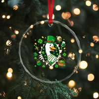 Funny Silly Irish Goose Crystal Glass Ornament St Patricks Day Celebration