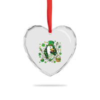 Funny Silly Irish Goose Heart Crystal Glass Ornament St Patricks Day Celebration