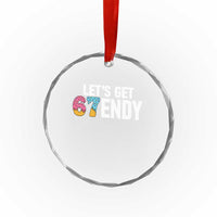 Funny Six Seven 67 Crystal Glass Ornament Lets Get Sendy 6 7 Meme Icecream TS02