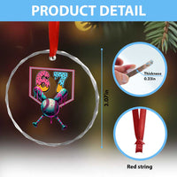 Funny Six Seven Baseball Drip Crystal Glass Ornament Number 67 Meme Drippy Bats TS02