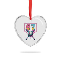 Funny Six Seven Baseball Drip Heart Crystal Glass Ornament Number 67 Meme Drippy Bats - Wonder Print Shop