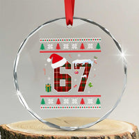 Funny Six Seven Meme Christmas Ugly Sweater Crystal Glass Ornament Trendy Tiktok Gift TS12